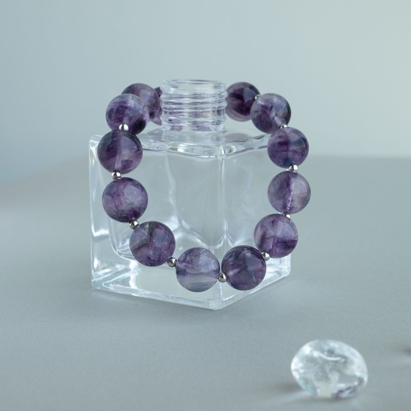 【Fans 30% off】Unicorn Purple Flourite genuine gemstones bracelet gift for her - Bracelets - Crystal Purple