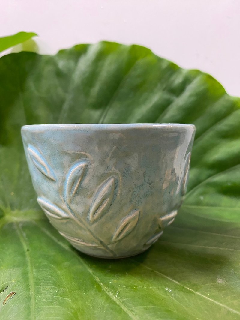 Engraved cup - ของวางตกแต่ง - ดินเผา สีน้ำเงิน