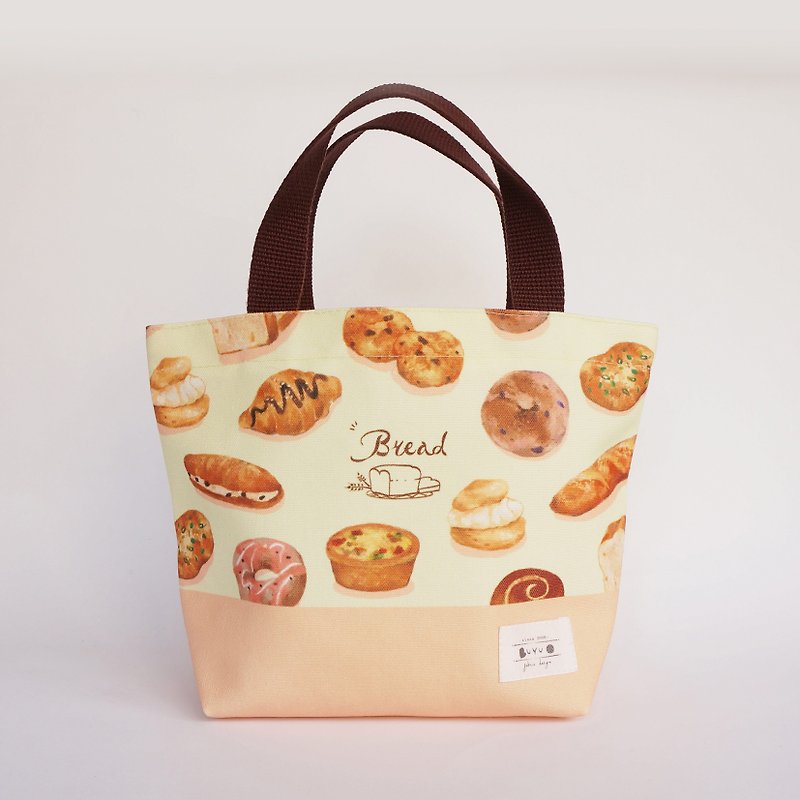 Tote Bag-Good Morning Bread! - กระเป๋าถือ - เส้นใยสังเคราะห์ สีเหลือง