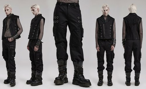 Cyberpunk Red Cargo Pants - Shop PUNK RAVE Women's Pants - Pinkoi