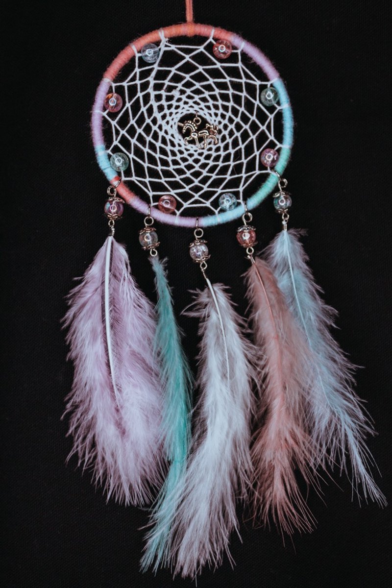 純手工捕夢網 Handmade Dreamcatcher－【粉彩獨角獸】 - 擺飾/家飾品 - 其他材質 多色