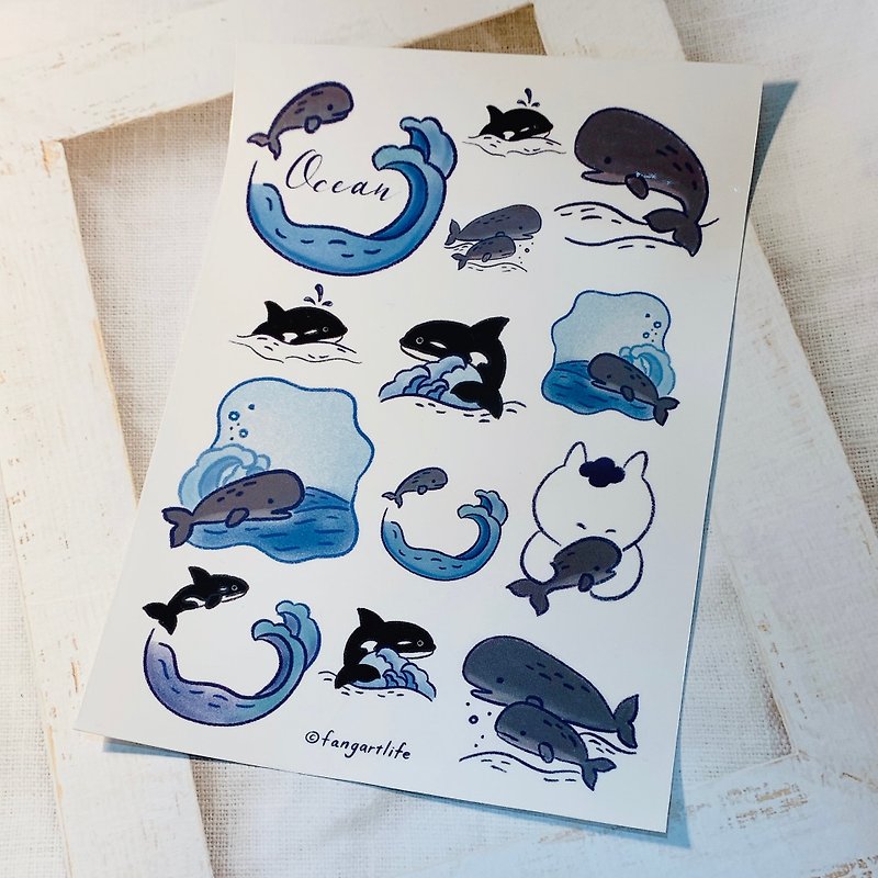 【Transparent Sticker】Ocean - Stickers - Paper 