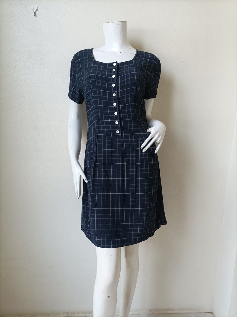 Vintage Laura Ashley mini Dress// Summer Day Dress Size 9 Japan Small - 洋裝/連身裙 - 棉．麻 