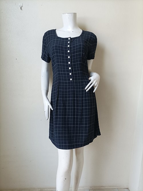 cvintageland Vintage Laura Ashley mini Dress// Summer Day Dress Size 9 Japan Small