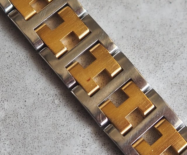 【ジャンク品】HERMES アナログ時計 シルバー/ゴールド　アルソー HERMES - HERMES(エルメス) 腕時計美品 アルソー レディース 白
