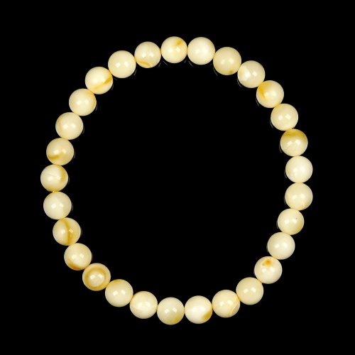 正佳珠寶 Gemsrich Jewelry 【正佳珠寶】蜜蠟琥珀 頂級橙皮微妖花純白蜜 5.8-6.3mm