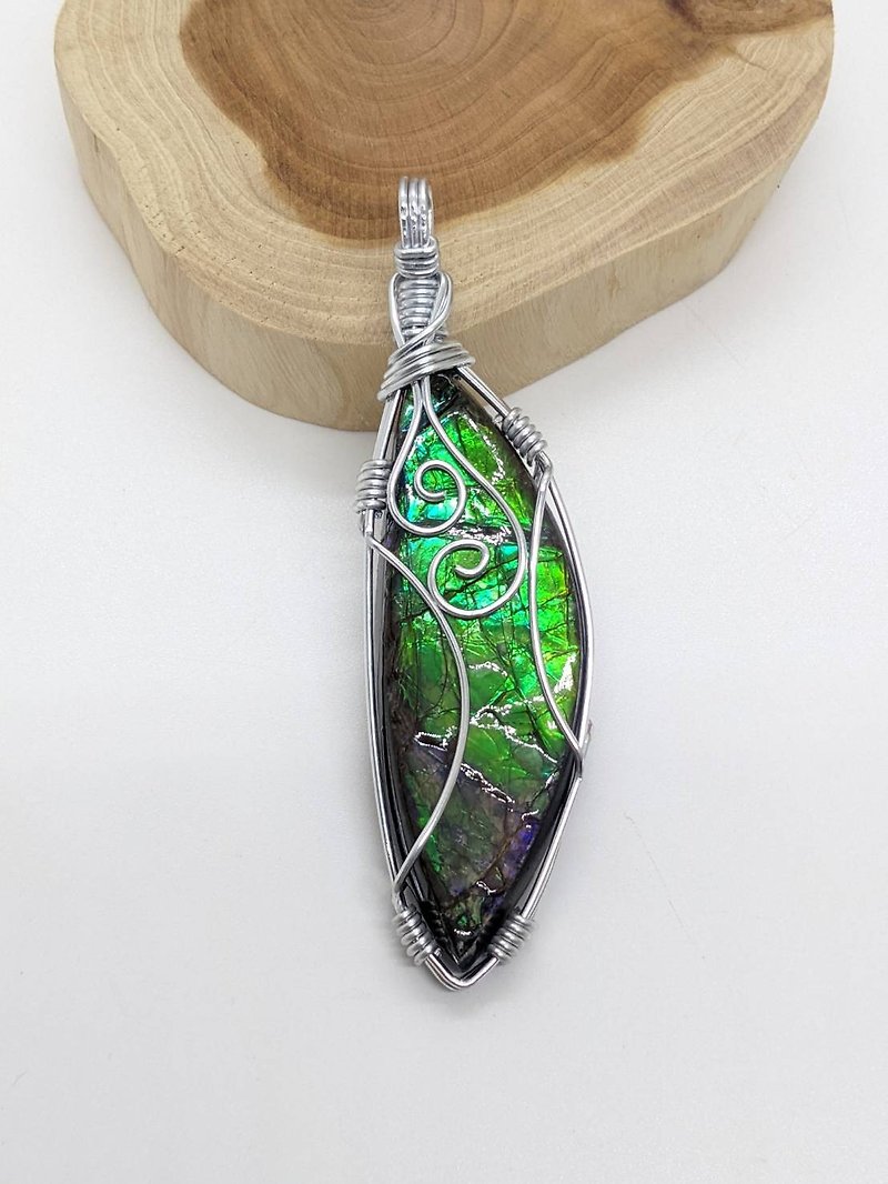 Wire lover crystal Czech meteorite wrapping frame service does not contain meteorites - Necklaces - Stainless Steel Multicolor