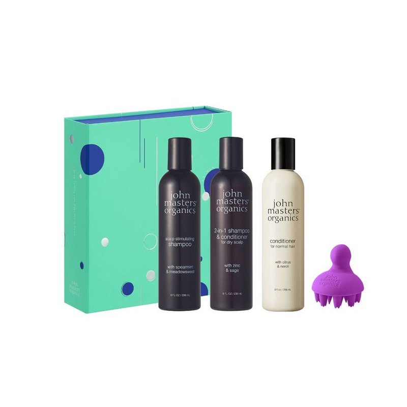 John Masters Organics Vacation Collection Light Shampoo Conditioner Set - แชมพู - สารสกัดไม้ก๊อก หลากหลายสี