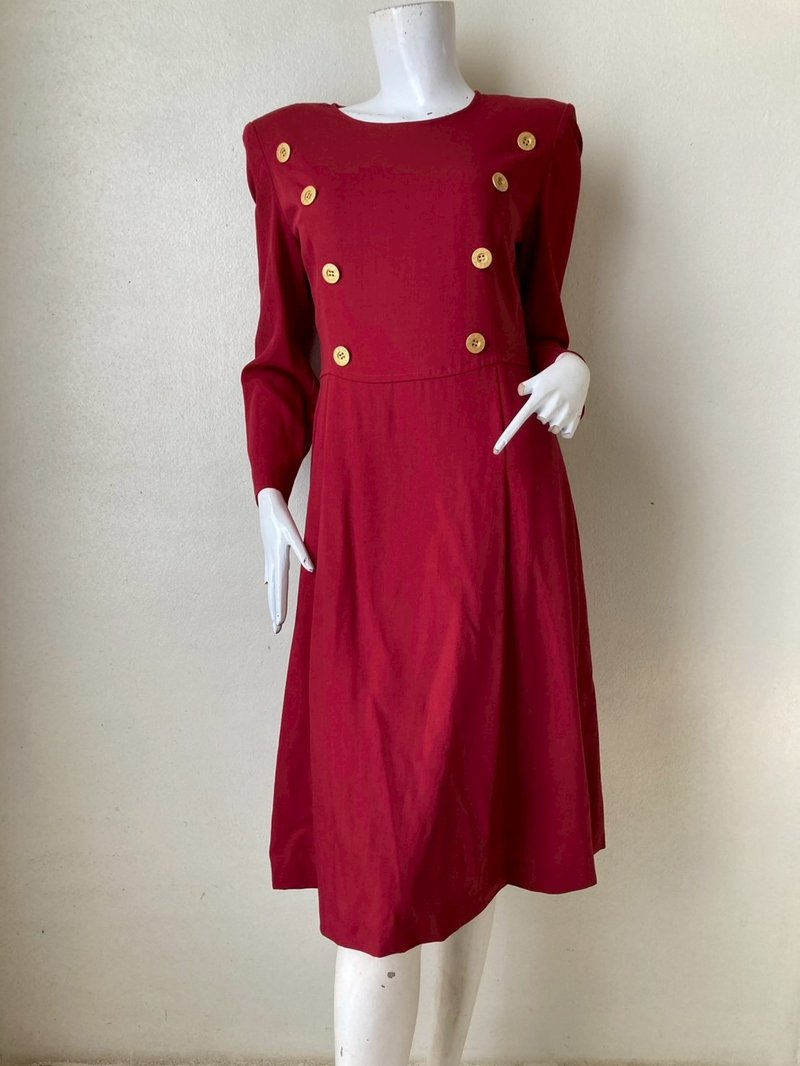 Vintage GIVENCHY Life Red Dress Size Medium - 洋裝/連身裙 - 羊毛 