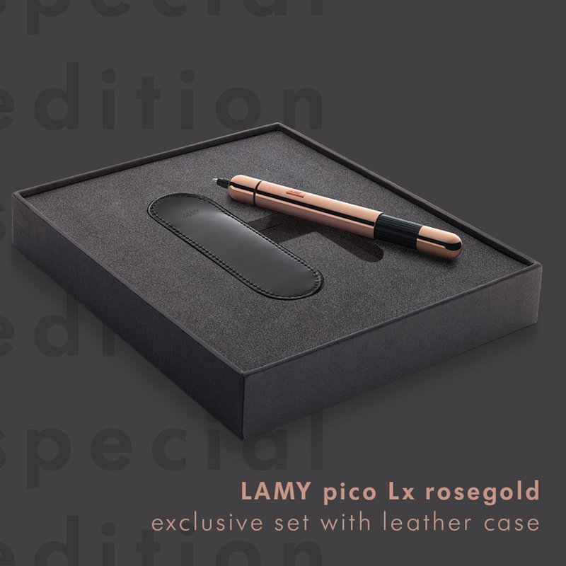 [Free laser engraving] LAMY ball pen/pico pocket series- Rose Gold - ปากกา - โลหะ สีทอง