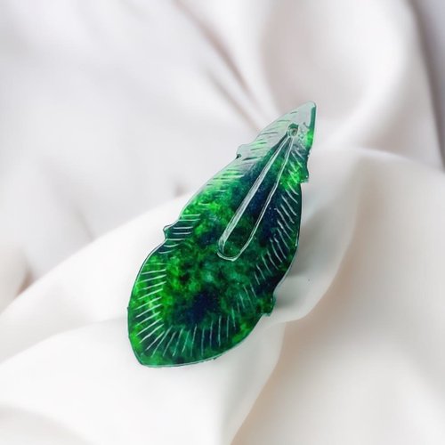瓔珞珠寶盒 E.L.Jewelry Box 冰綠飄花翡翠羽毛吊飾 | 天然緬甸翡翠A貨 | 送禮