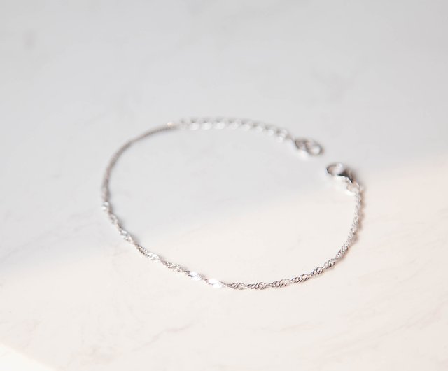 925 Sterling Silver Bracelet (Water Ripple Chain) | Must-Have