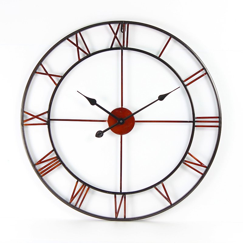 HomePlus Ironwork Loft Clock DoubleColor diam.68cm Handmade - Clocks - Other Metals Multicolor