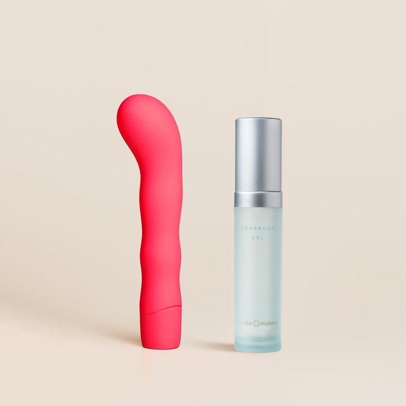 Smile Makers Red Tide Romantic G-spot Massage Stick + Thick Lubricant - สินค้าผู้ใหญ่ - ซิลิคอน หลากหลายสี