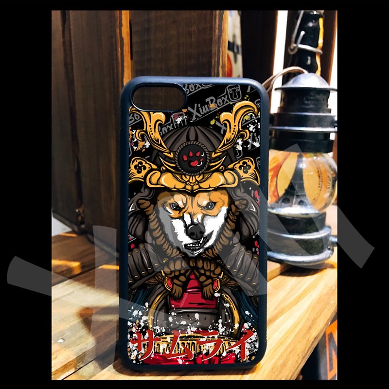 Samurai Shiba Inu Dog Hand Painted Custom Phone Case iPhone 14 13 12 11 XR 8 7 6 5 - Phone Cases - Silicone 