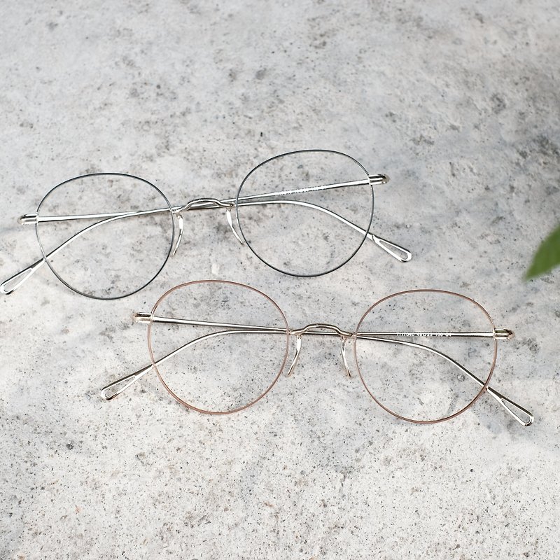 日本新款一體成型鼻墊  超輕鈦金屬  限量茶 眼鏡 鏡框  - 眼鏡/眼鏡框 - 其他材質 金色