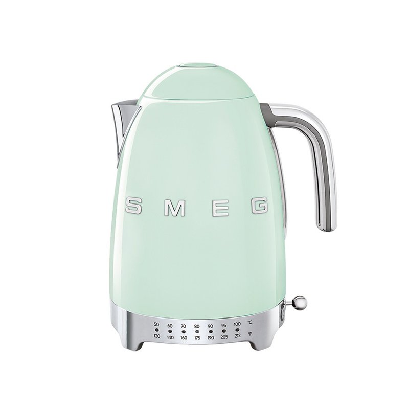 【SMEG】義大利控溫式大容量1.7L電熱水壺-粉綠色 - 廚房家電 - 其他金屬 綠色
