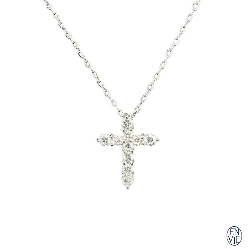 Platinum Diamond Necklace - สร้อยคอ - เครื่องประดับ 