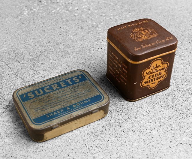 Antique shop tin box