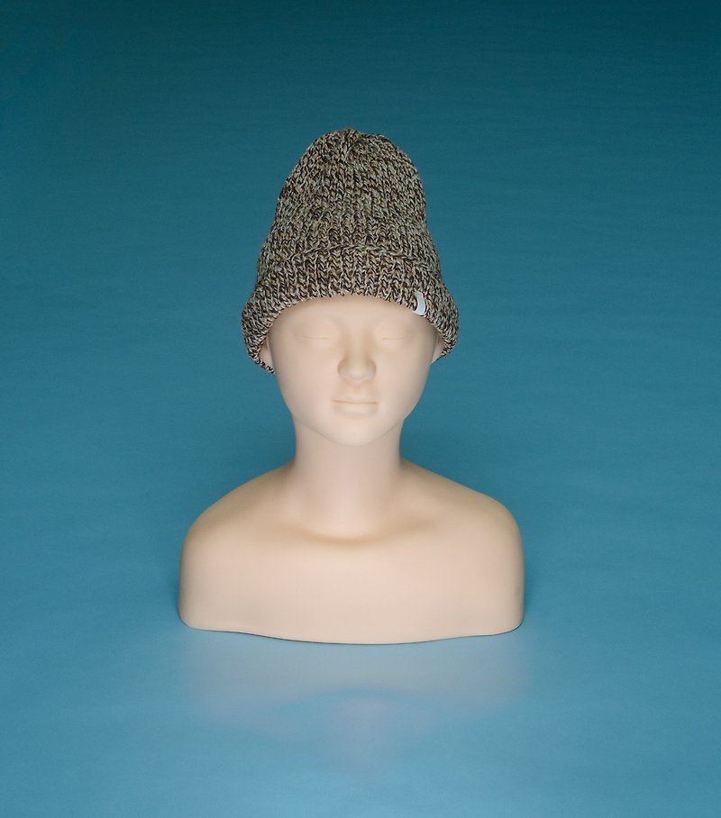 Thin and light - maroon LT02 hand-knitted cap - หมวก - ขนแกะ สีนำ้ตาล