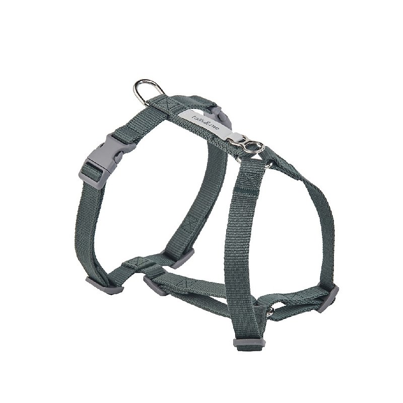[Tail and me] Classic nylon belt with chest strap with dark green S - Collars & Leashes - Nylon 