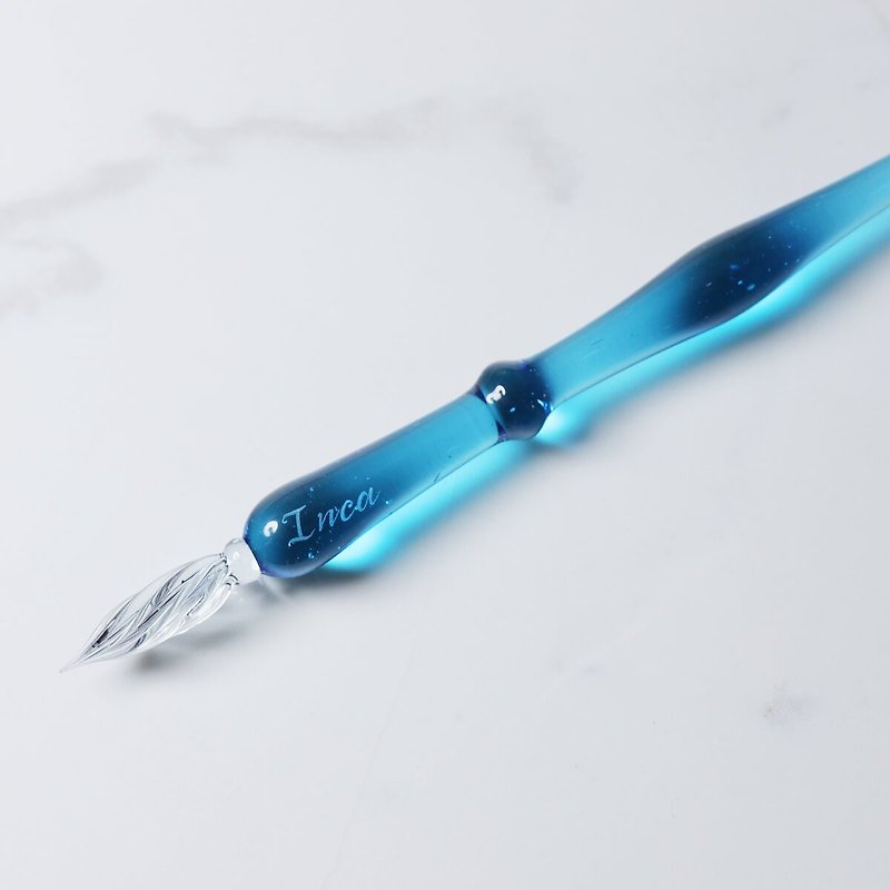 MSA glass pen Alice blue dip pen stationery made in Taiwan - ปากกาจุ่มหมึก - แก้ว สีน้ำเงิน