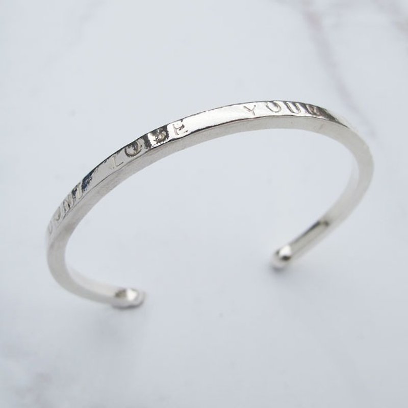 [Handmade custom silver jewelry] minimalist | handmade sterling silver square wire thin bracelet | - Bracelets - Sterling Silver Silver