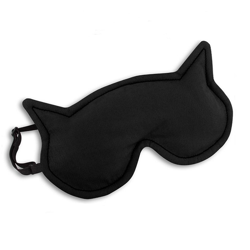 [Germany Leschi] Relieving Fatigue Hot Compression/Cold Compression Eye Mask-Catwoman Style (Black) - Eye Masks - Cotton & Hemp Black