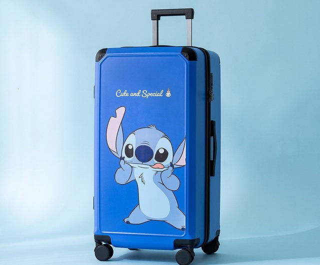 Disney Stitch 28 inch Zippered Chubby Suitcase Suitcase Blue Shop TLCSTORE Luggage Luggage Covers Pinkoi