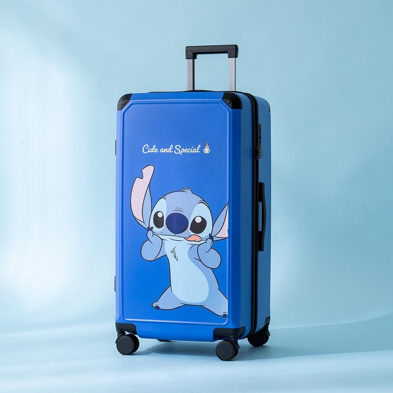 [Disney] Stitch 28-inch Zippered Chubby Suitcase Suitcase - Blue - Luggage & Luggage Covers - Plastic Blue