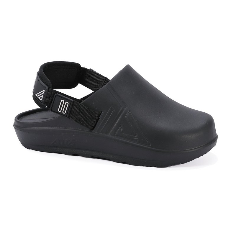 【ATTA】Extremely thick and shock-absorbing outdoor slippers - black - รองเท้าแตะ - พลาสติก 