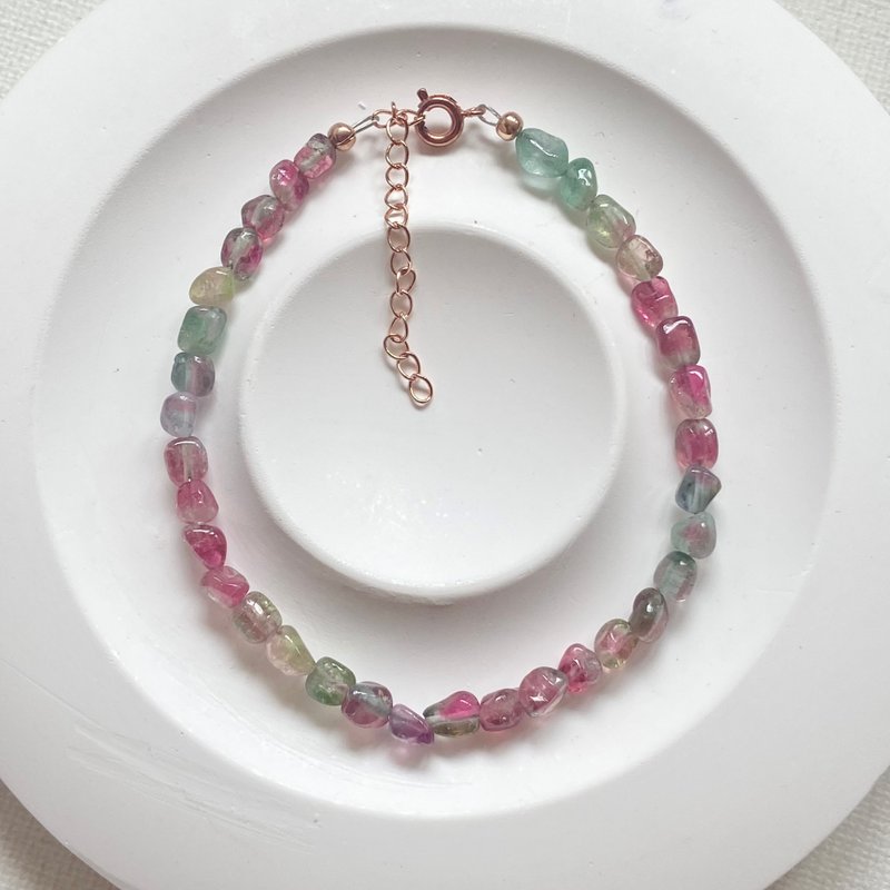 Watermelon and jelly bean bracelets (A) - สร้อยข้อมือ - คริสตัล ขาว