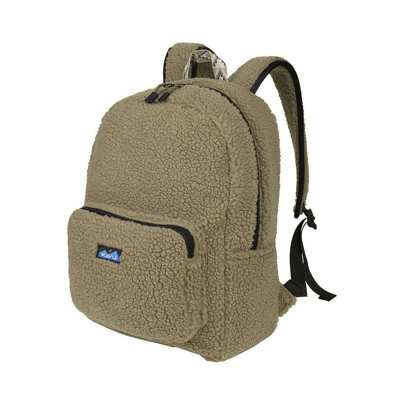 【西雅圖 KAVU】 Pack Fleece 休閒毛毛後背包 淺卡其 #9225 - 後背包/背包/書包 - 其他材質 卡其色