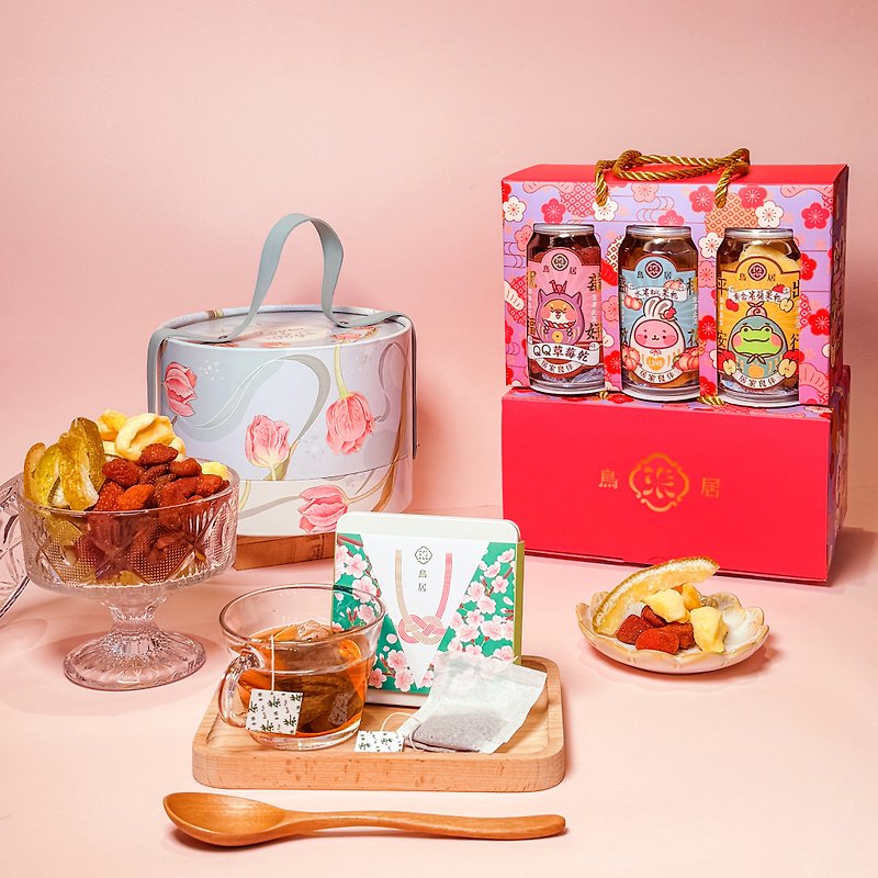 Popular dried peach and strawberry gift box - ผลไม้อบแห้ง - วัสดุอื่นๆ หลากหลายสี