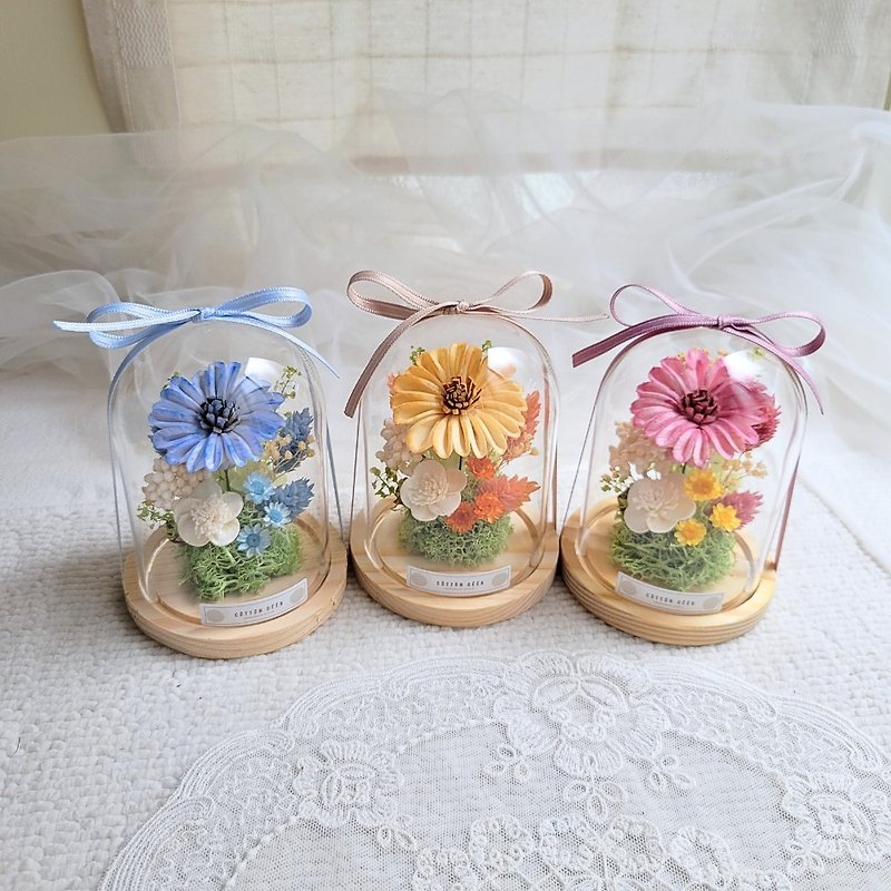 Sunflower glass cup. Ornaments. Comes with packaging. graduation season - ช่อดอกไม้แห้ง - พืช/ดอกไม้ 