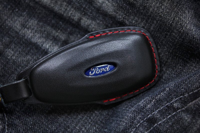 【現貨版】福特FORD MK3.5 ST STLine Focus Kuga Mondeo鑰匙皮套 - 鑰匙圈/鑰匙包 - 真皮 黑色