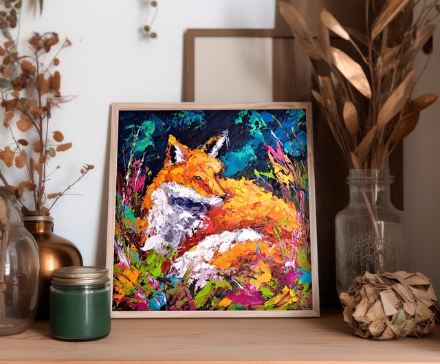 Original Fox Oil Painting store 6