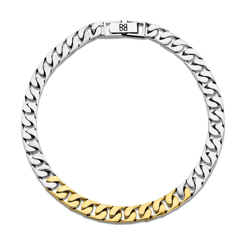 2PM/BTOB PICK | BB CURB COMBI CHAIN BRACELET - 手鍊/手環 - 純銀 