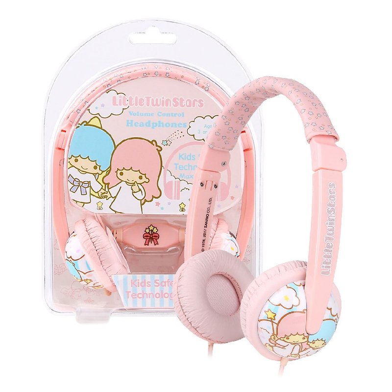 預購 三麗鷗系列 兒童安全耳機 雙子星 - 耳機/藍牙耳機 - 塑膠 粉紅色