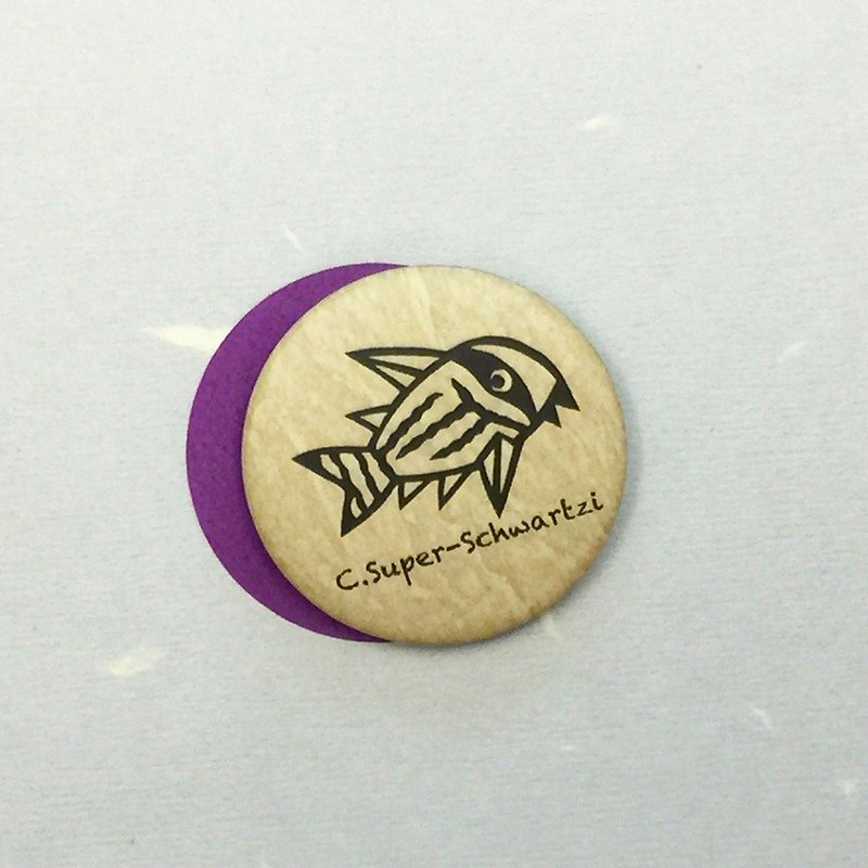 Corydoras' Button Badge - C.Super-Schwartzi - เข็มกลัด/พิน - พลาสติก สีกากี