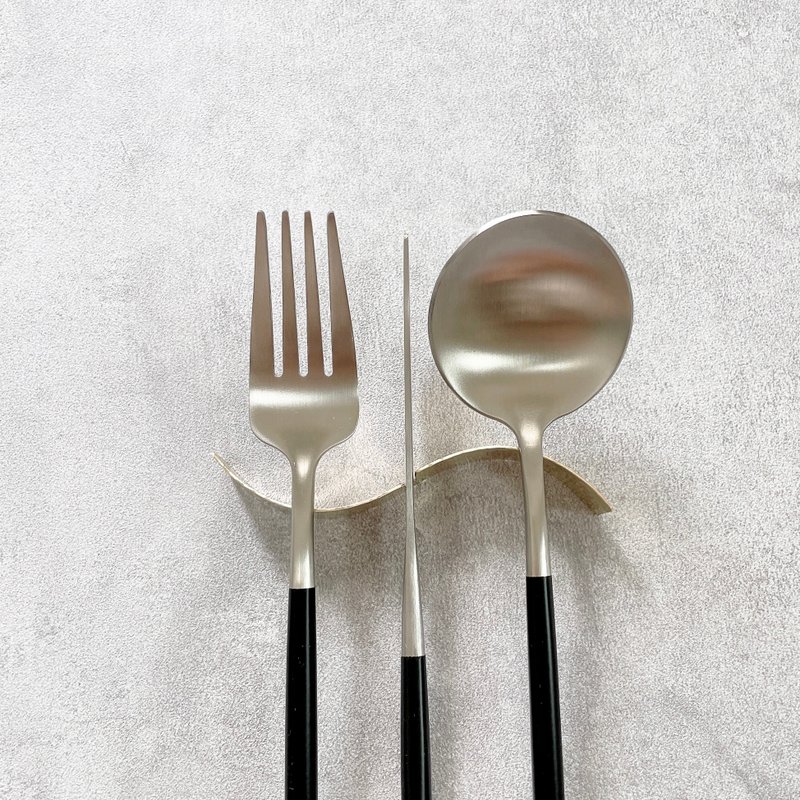 curve brass cutlery rest - ช้อนส้อม - ทองแดงทองเหลือง สีทอง