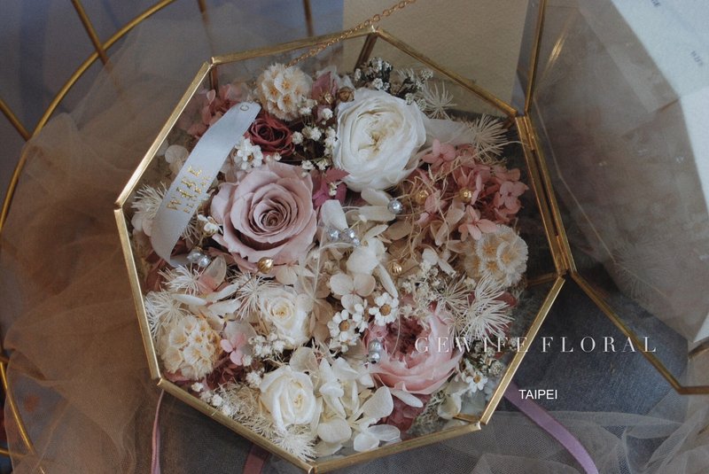 Fairy Jewelry Box/Birthday Gift/Opening Gift/Home Decoration - ช่อดอกไม้แห้ง - พืช/ดอกไม้ สึชมพู