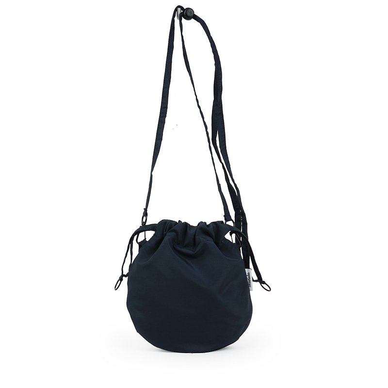Mini Crossbody Bag Drawstring Phone Bag | BEA 2 Way Oval Sling (S) - Messenger Bags & Sling Bags - Nylon Blue