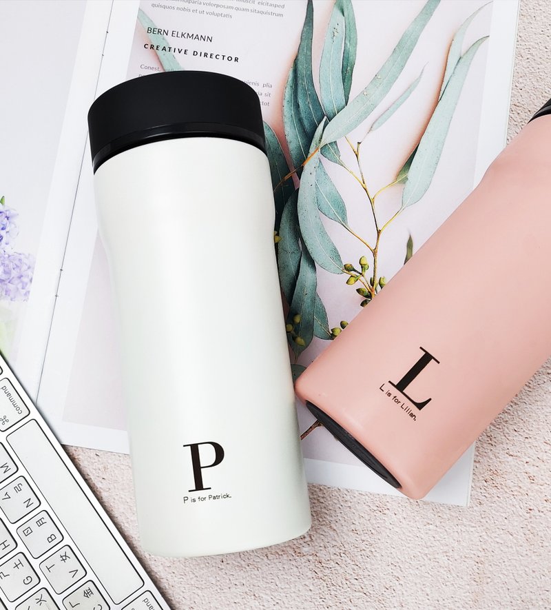 【Customized Gift】Ceramic Vacuum Stainless Steel Mug / Customized English Name / Exclusive - Vacuum Flasks - Stainless Steel Black