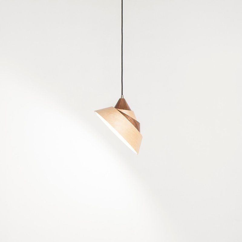 Smile handmade wooden chandelier ∣ color mixing 02 - Lighting - Wood Khaki