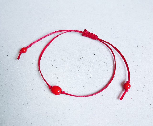 Holiday Sale Lucky Chinese Red String Braided Bracelet Sterling