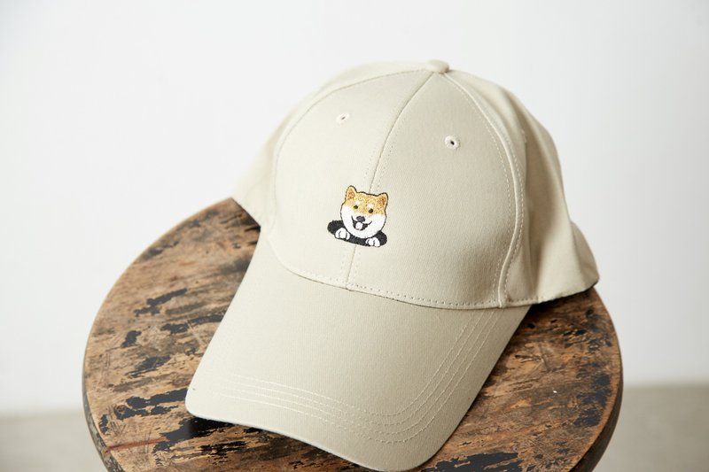 Shiba Dog Embroidery Cap - Hats & Caps - Cotton & Hemp 