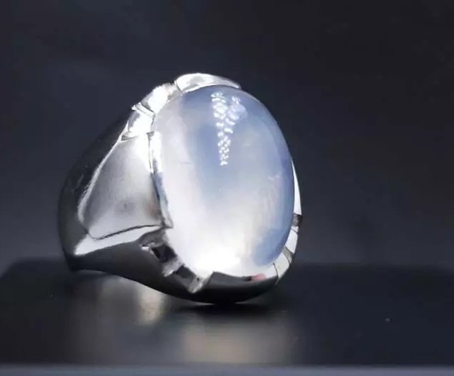プラチナ ロイヤルブルームーンストーン 指輪 スネークリング