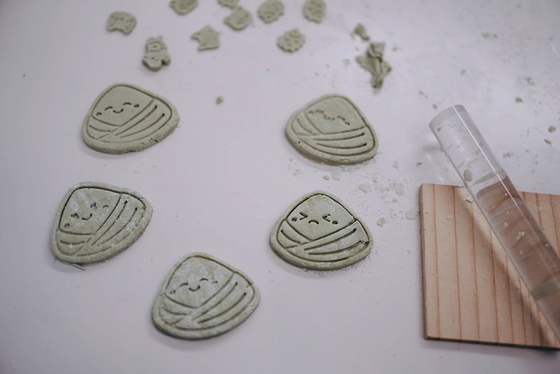 [Tainan Anping] Zongzi Mugwort Biscuit Soap [Handmade Soap Course] - เทียน/เทียนหอม - วัสดุอื่นๆ 