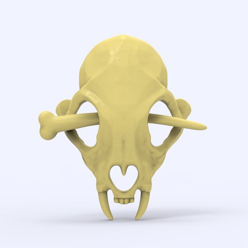 3DcncUNIQUE 3D模型STL CNC 3d列印原始風格的髮夾頭骨